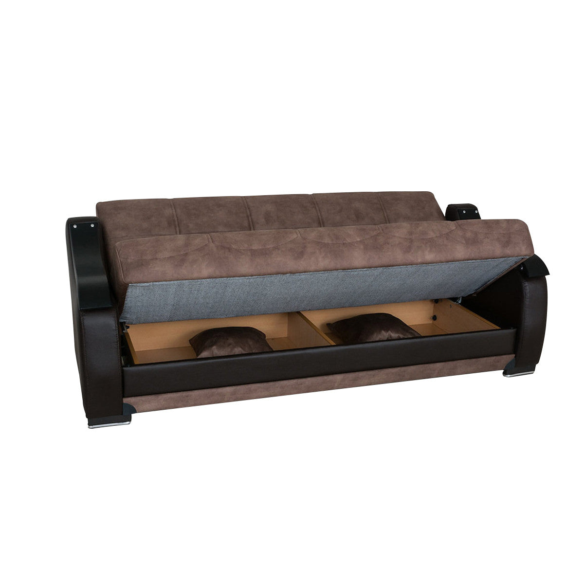 Zambak Brown Sofa Bed w-Storage