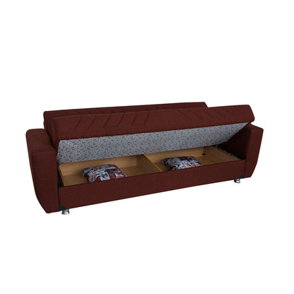 Jennifer Burgundy Fabric Sofa Bed