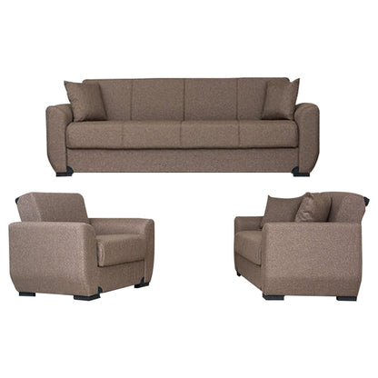 Fatima Light Brown Fabric Chair