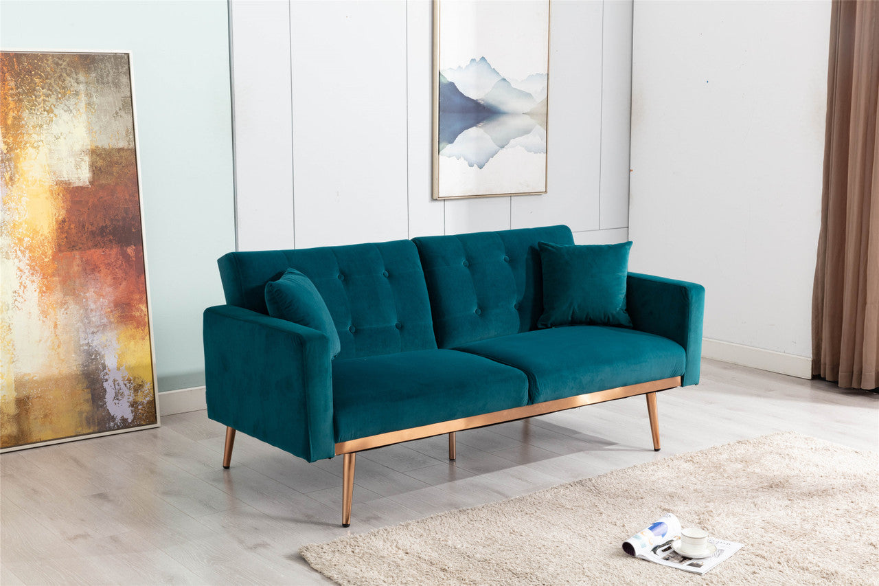 Elegant Teal COOLMORE Velvet Sofa