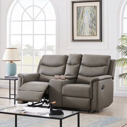 DreamSeat  2-Seater Motion Sofa Grey Pu