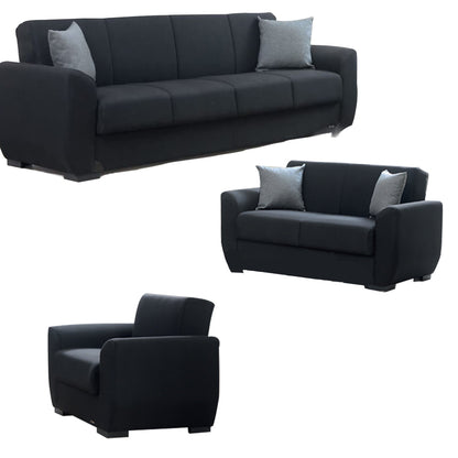 Maria Black Fabric Chair