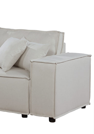 Elson Beige Linen Loveseat