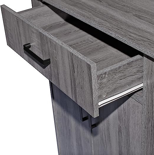 Go Green Woods Shelby Rolling Kitchen Cart with Storage Cabinet