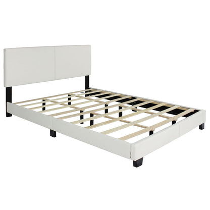 Go Green Woods Nora Faux Leather Upholstered King Panel Bed