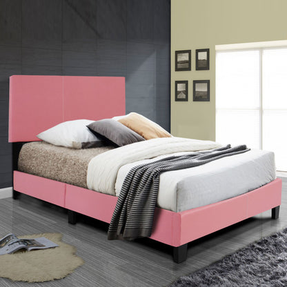 Go Green Woods Nora Faux Leather Upholstered Twin Panel Bed