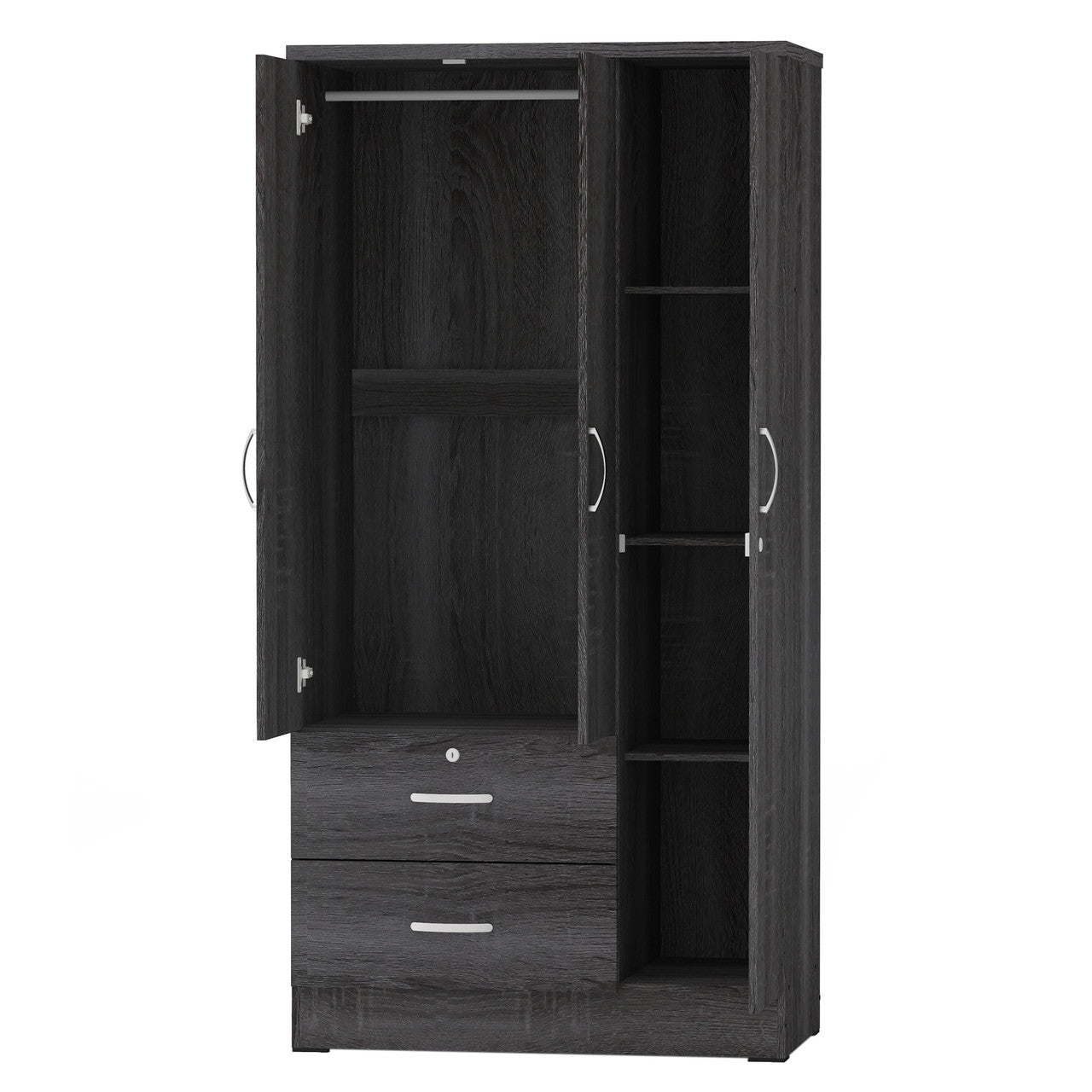 Go Green Woods Symphony Wardrobe Armoire Closet with Two Drawers