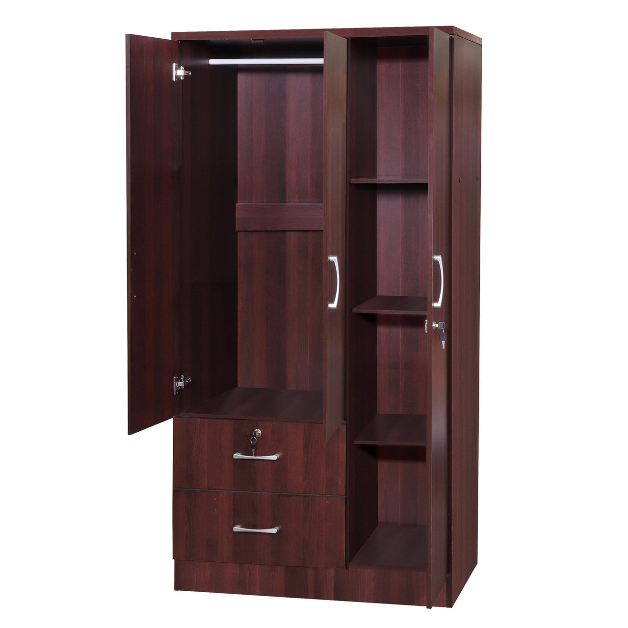 Go Green Woods Symphony Wardrobe Armoire Closet with Two Drawers