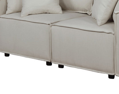 Elson Beige Linen Loveseat