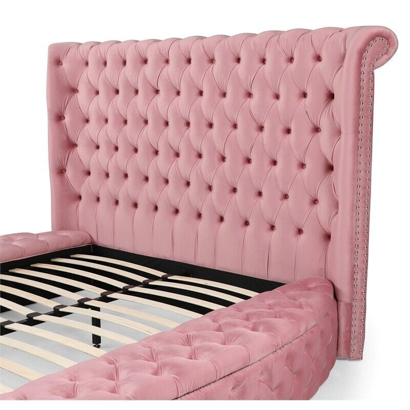 Go Green Woods Elizabeth Velvet Queen Bed