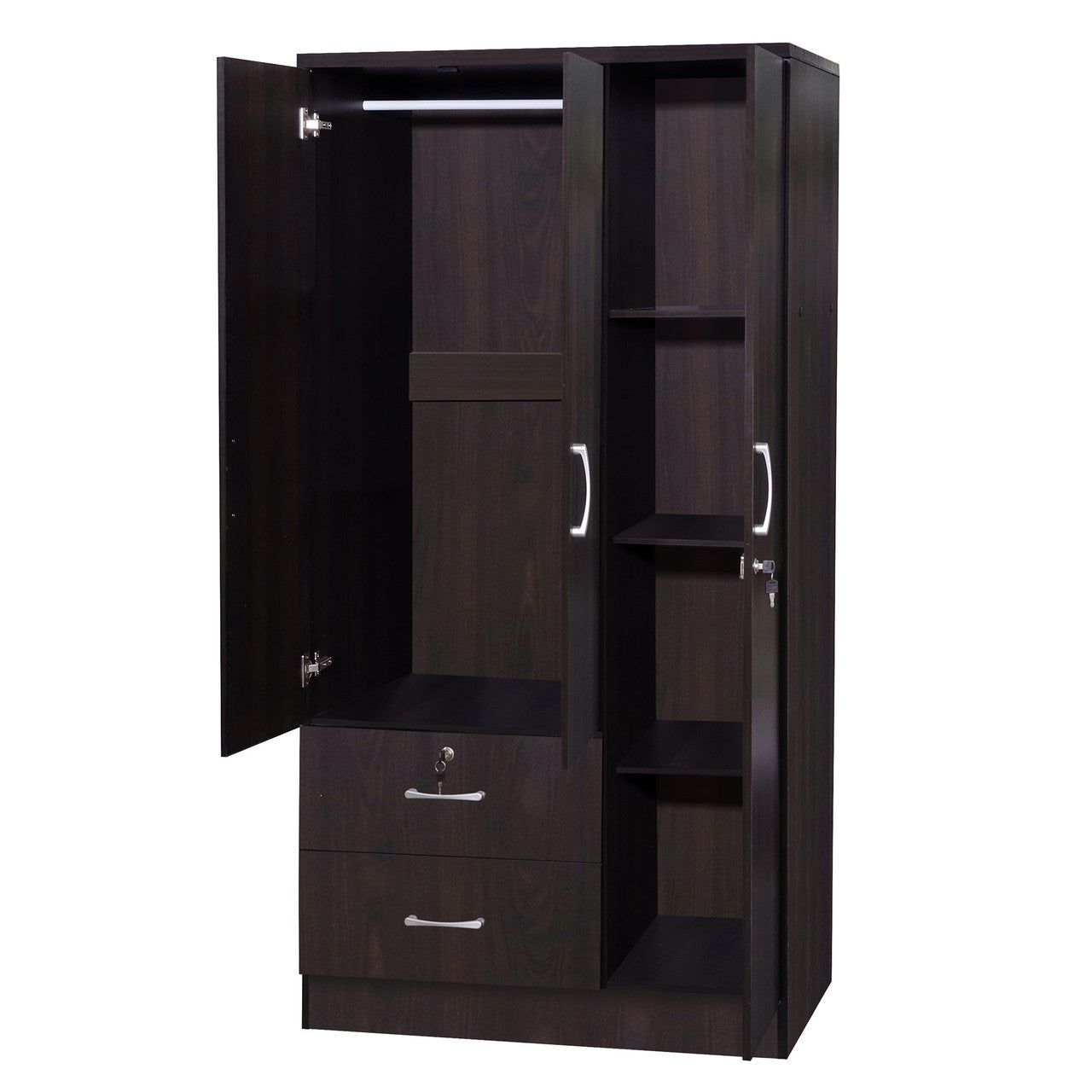 Go Green Woods Symphony Wardrobe Armoire Closet with Two Drawers