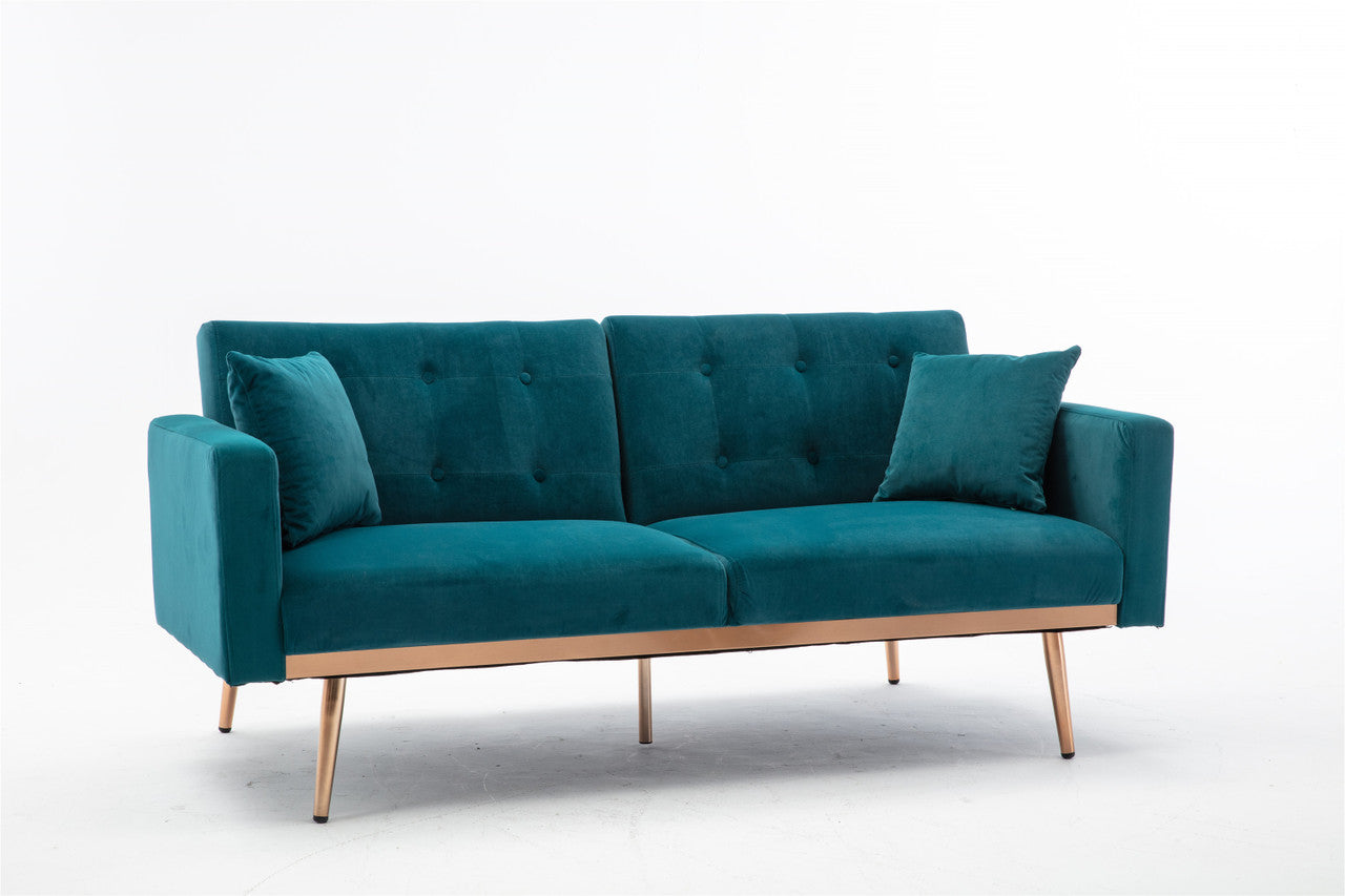 Elegant Teal COOLMORE Velvet Sofa