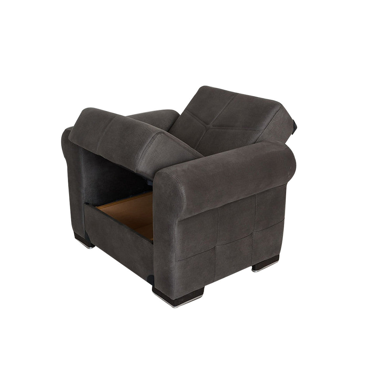 Togo Gray Tufted Back Chair