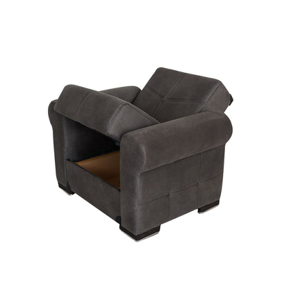 Togo Gray Tufted Back Chair