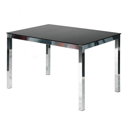 Go Green Woods Elliott Tempered Glass Metal Dining Table
