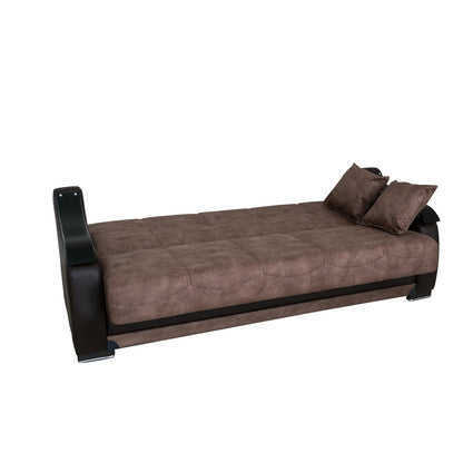 Zambak Brown Sofa Bed w-Storage