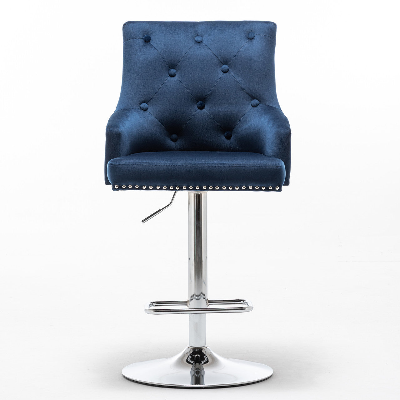 Go Green Woods Monroe Velvet Tufted   Swivel Bar Stool Set of 2