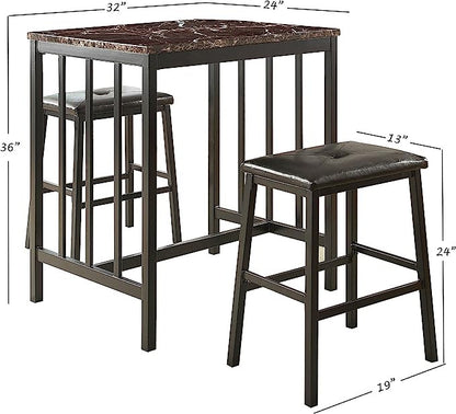 Go Green Woods 3PC  Counter Height Table Set
