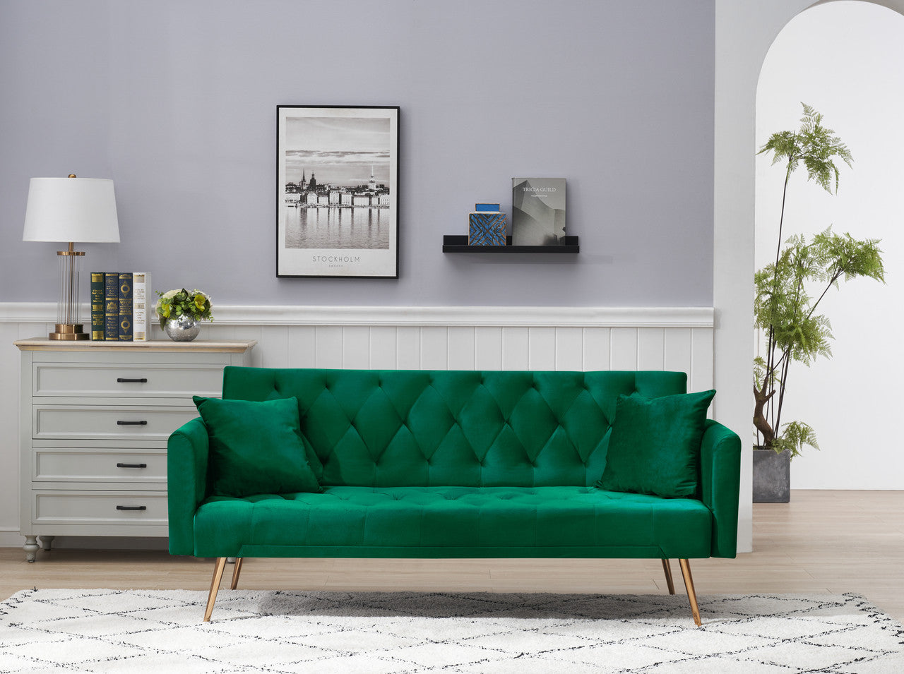 Zen Zone 71" Convertible Double Folding Living Room Sofa Bed