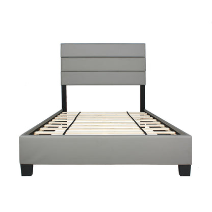 Go Green Woods Napoli Faux Leather Upholstered Platform Bed Twin
