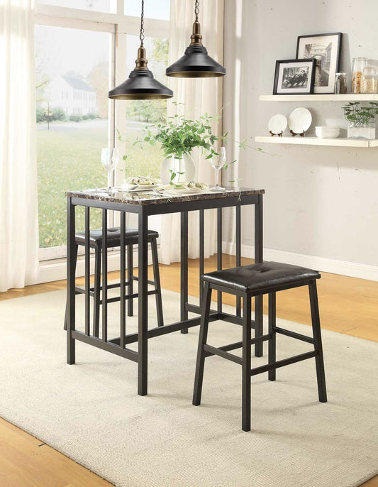 Go Green Woods 3PC  Counter Height Table Set