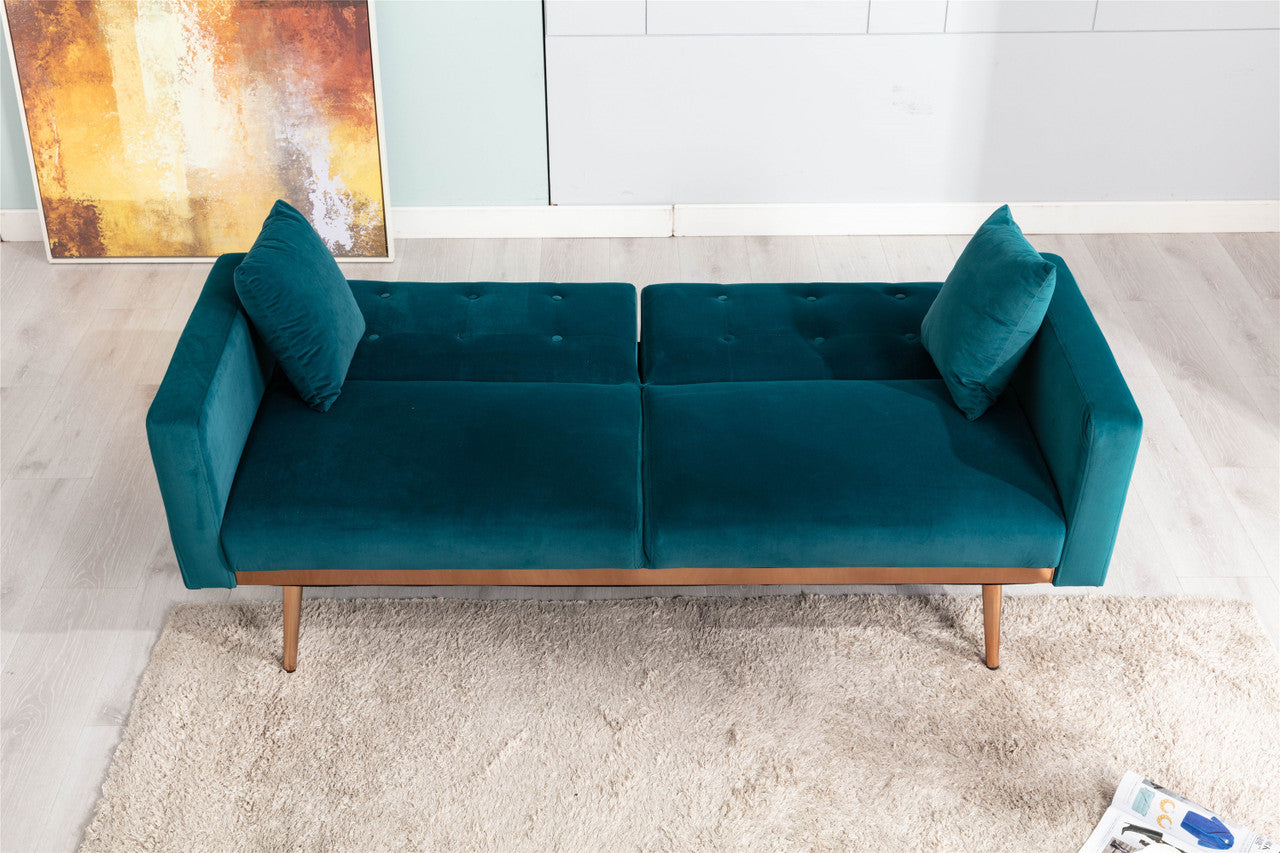 Elegant Teal COOLMORE Velvet Sofa