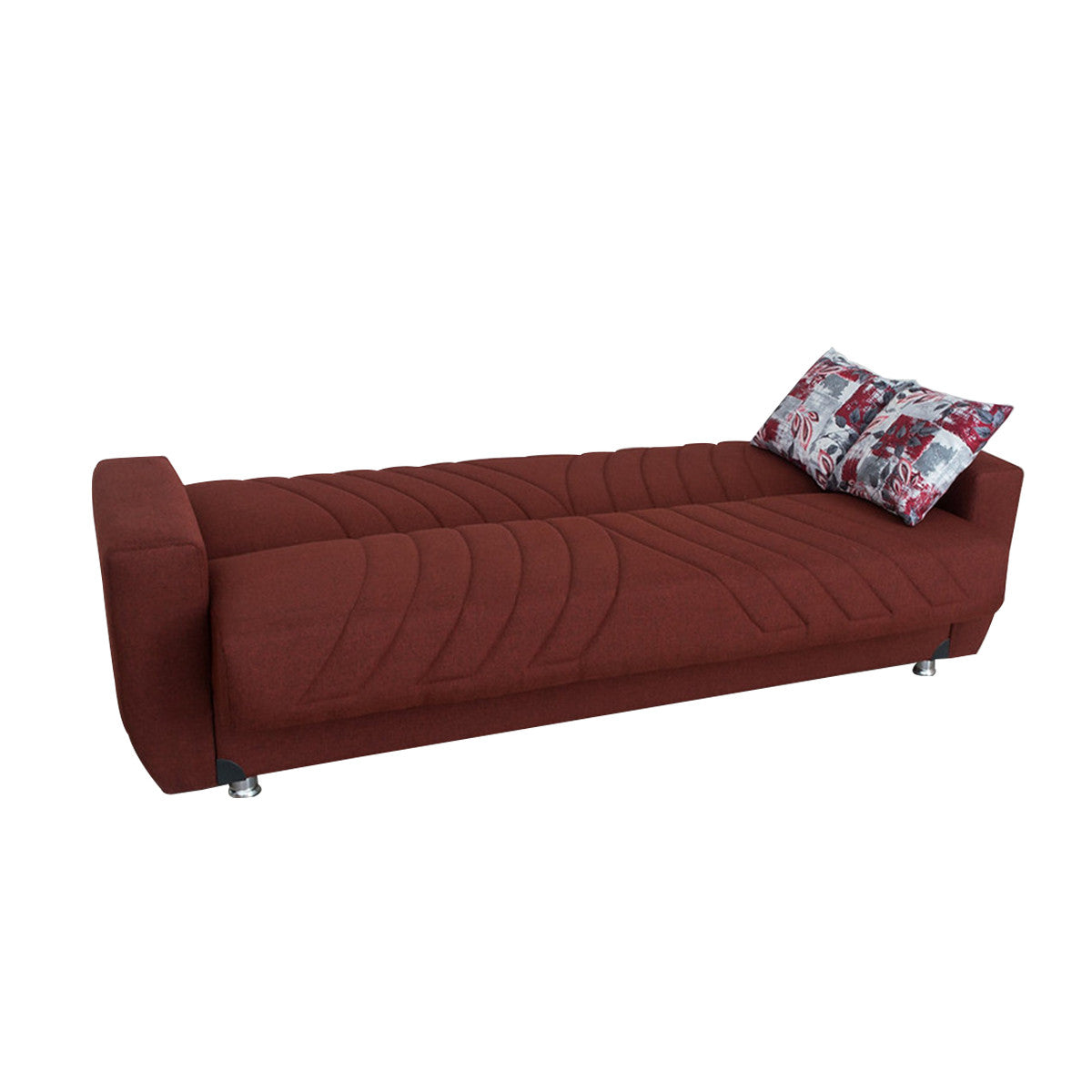 Jennifer Burgundy Fabric Sofa Bed