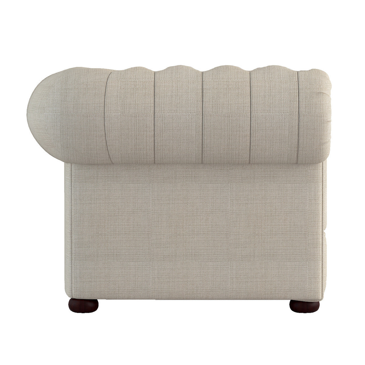 Classic Comfort Beige Button-Tufted Loveseat