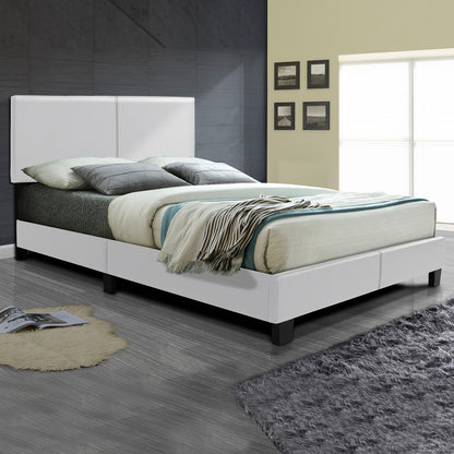 Go Green Woods Nora Faux Leather Upholstered King Panel Bed