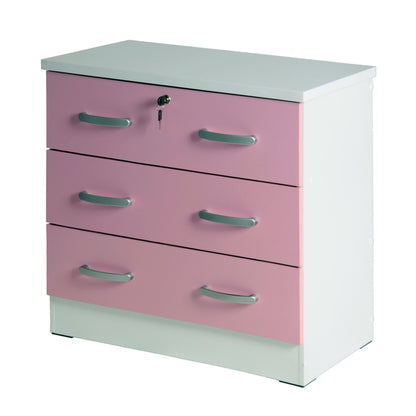Go Green Woods Cindy Wooden 3 Drawer Chest Bedroom Dresser