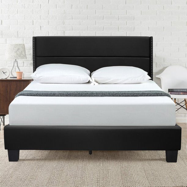 Go Green Woods Giulia Faux Leather Upholstered Full Platform Bed