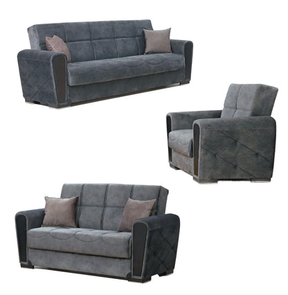 Alex Gray Fabric Sofa Bed