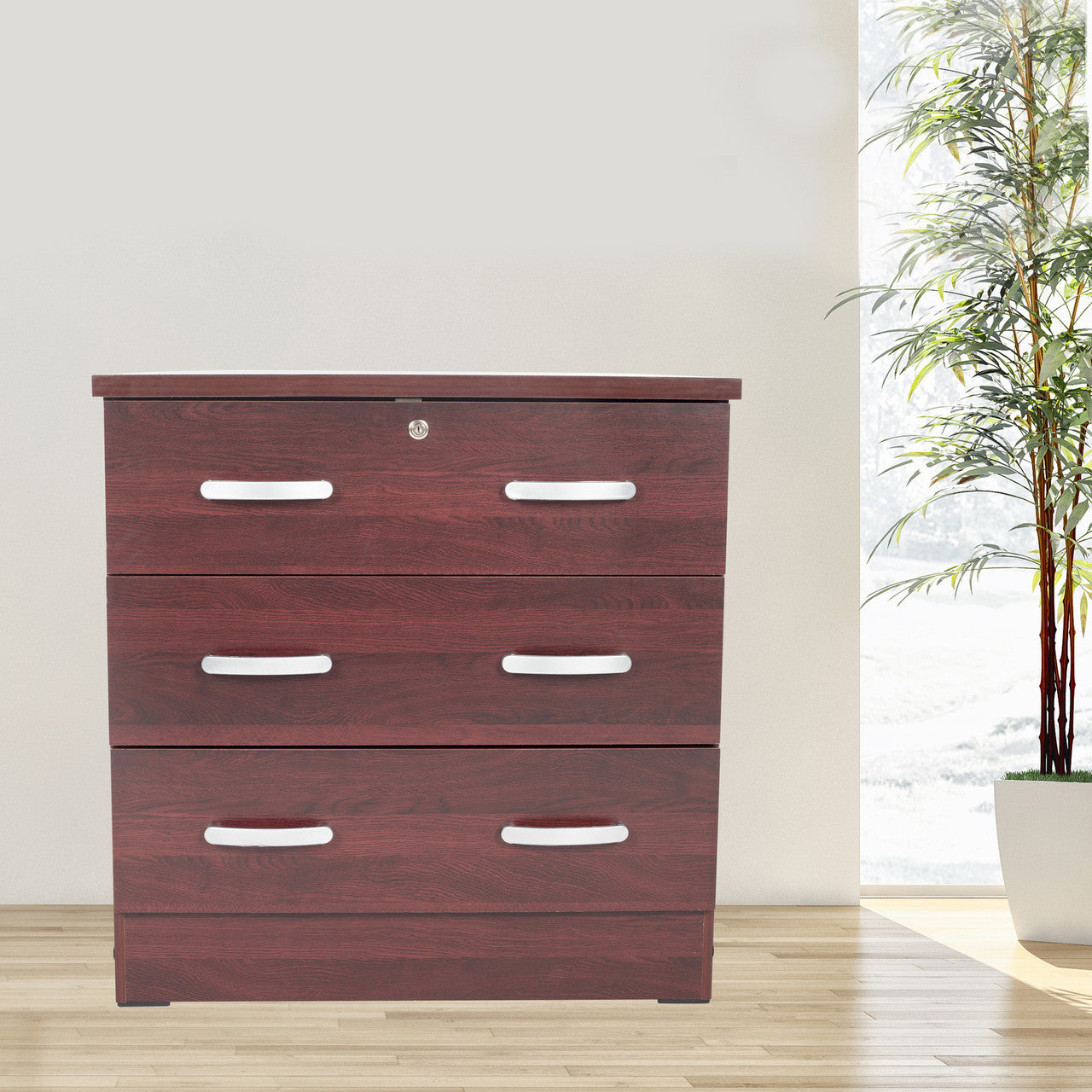 Go Green Woods Cindy Wooden 3 Drawer Chest Bedroom Dresser