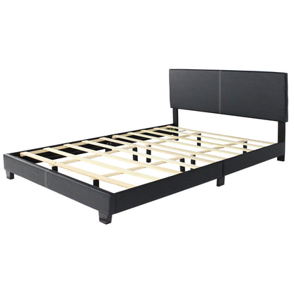 Go Green Woods Nora Faux Leather Upholstered King Panel Bed
