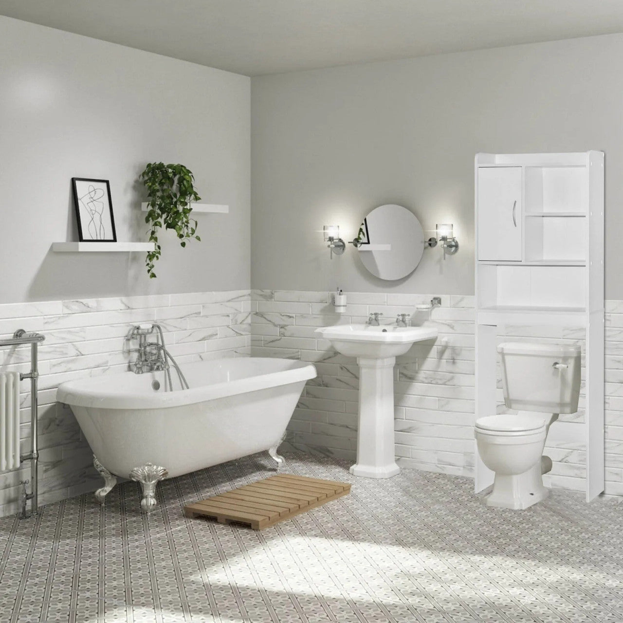 Go Green Woods Ace Over the Toilet Storage Cabinet
