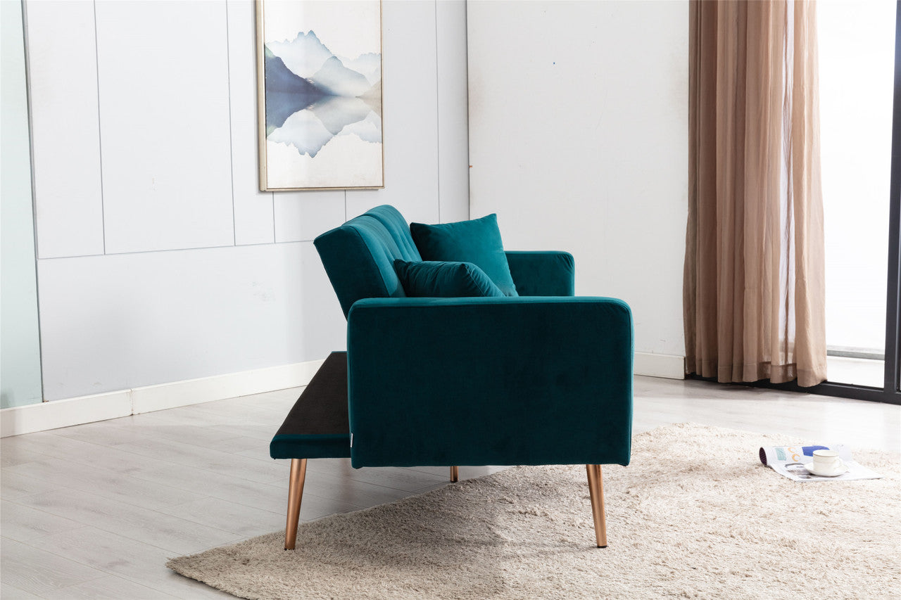 Elegant Teal COOLMORE Velvet Sofa