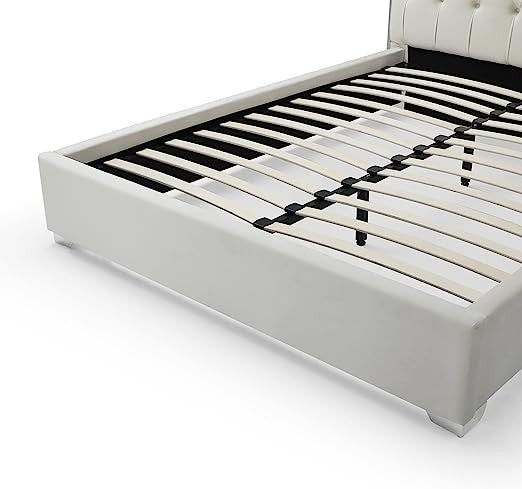 Go Green Woods Sophia Velvet King Bed with Silver Metal Frame