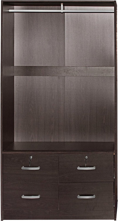 Go Green Woods Sarah Double Sliding Door Armoire with Mirror