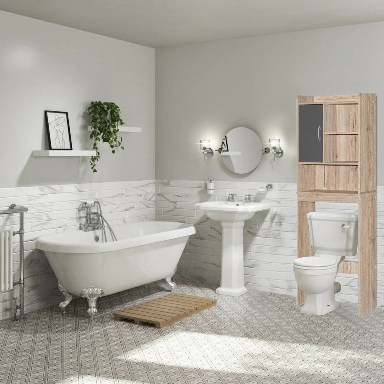 Go Green Woods Ace Over the Toilet Storage Cabinet