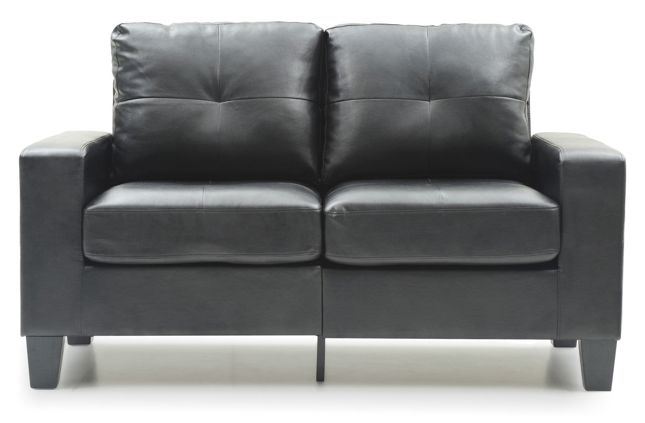 Modular Beauty Black Pu Loveseat