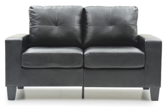 Modular Beauty Black Pu Loveseat