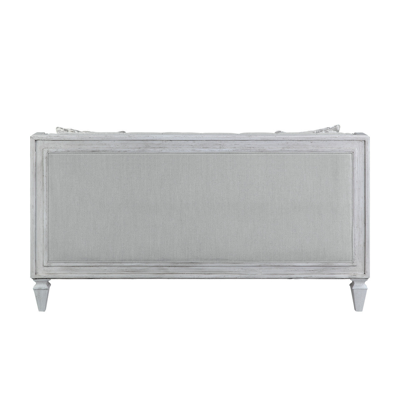 Katia Light Gray Linen Loveseat with 2 Pillows