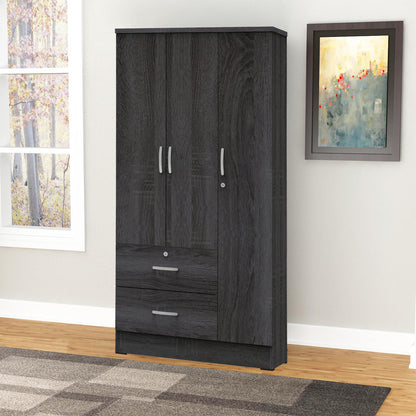 Go Green Woods Symphony Wardrobe Armoire Closet with Two Drawers