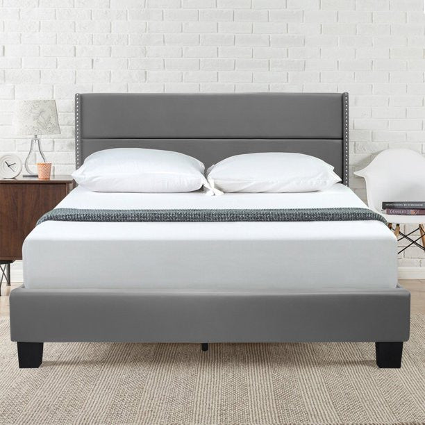 Go Green Woods Giulia Faux Leather Upholstered Full Platform Bed