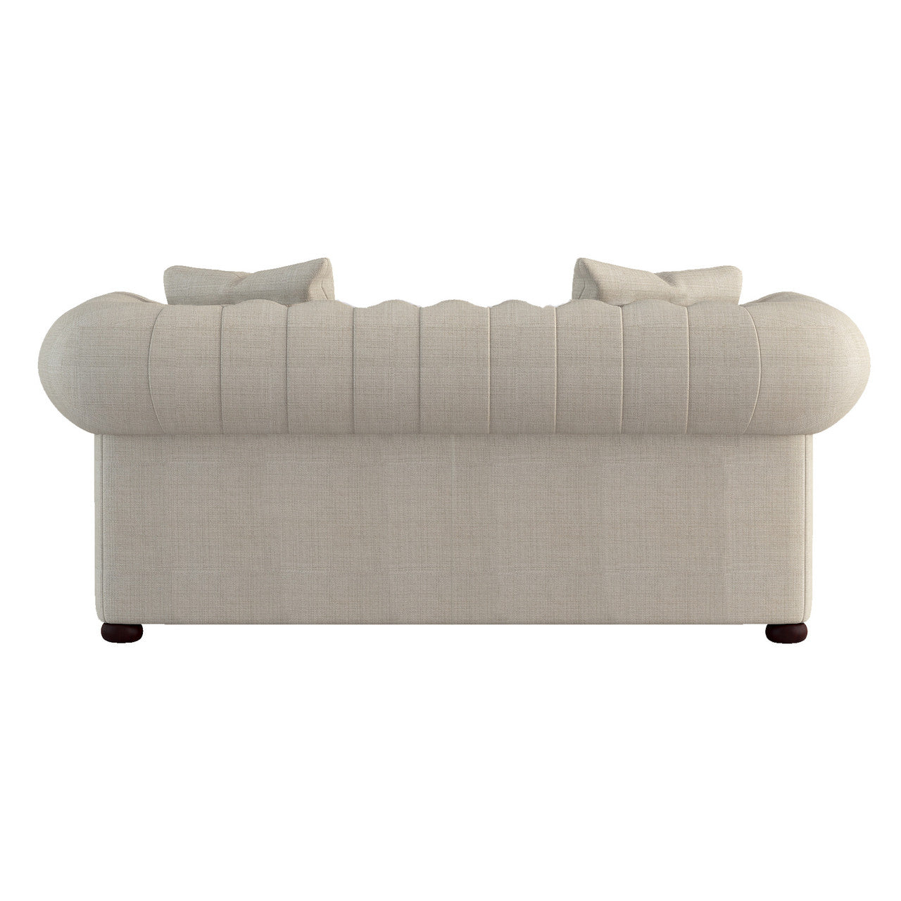 Classic Comfort Beige Button-Tufted Loveseat