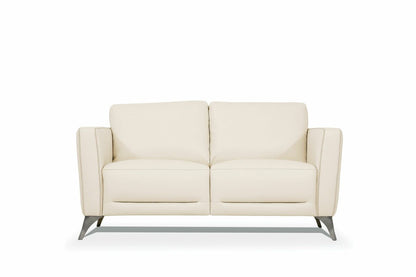 Creamy Bliss Loveseat in Cream Leather