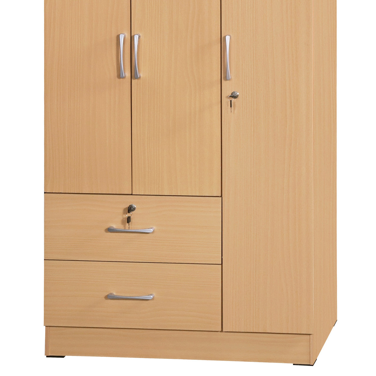 Go Green Woods Symphony Wardrobe Armoire Closet with Two Drawers