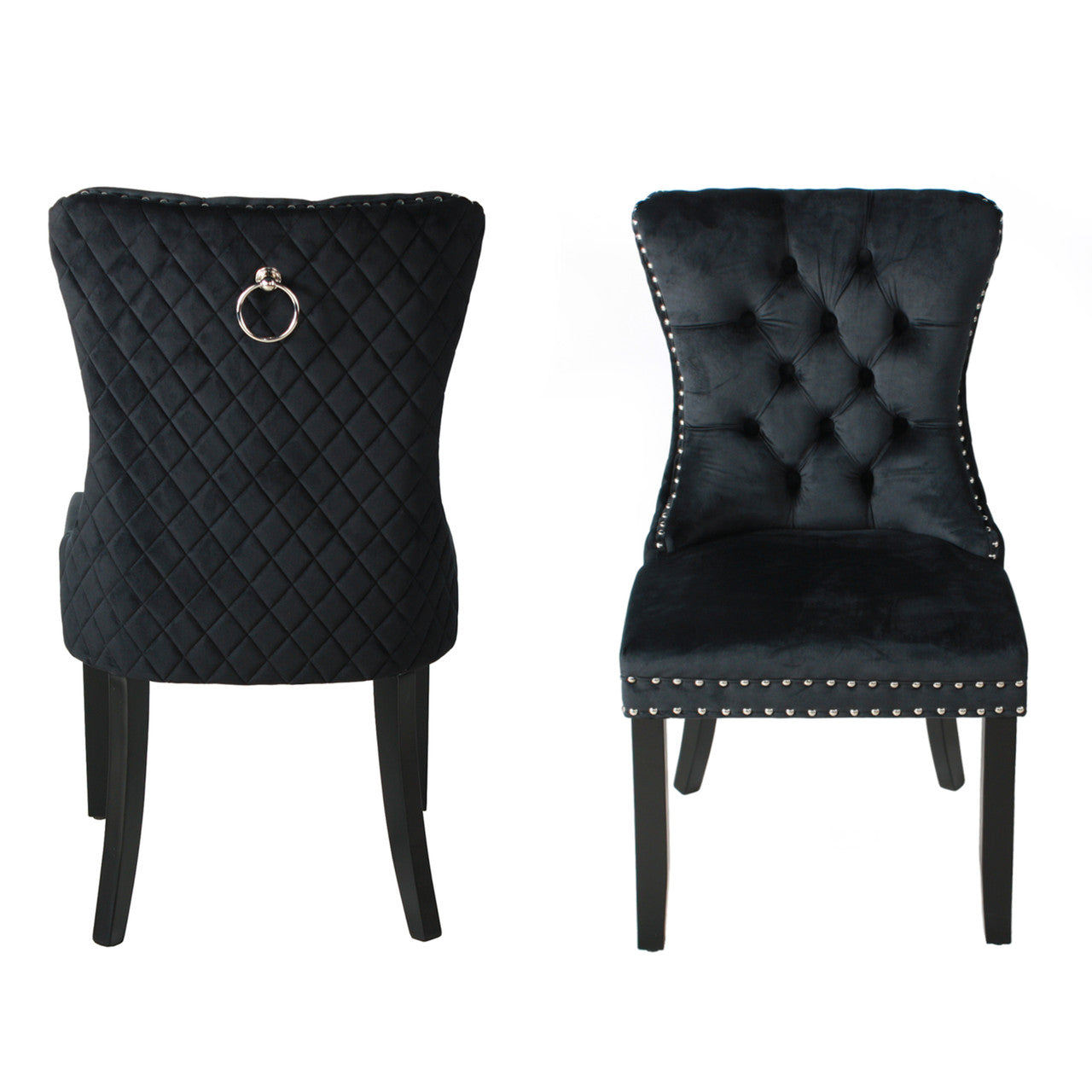 Go Green Woods Sofia Velvet Upholstered Tufted Dining Chair Set