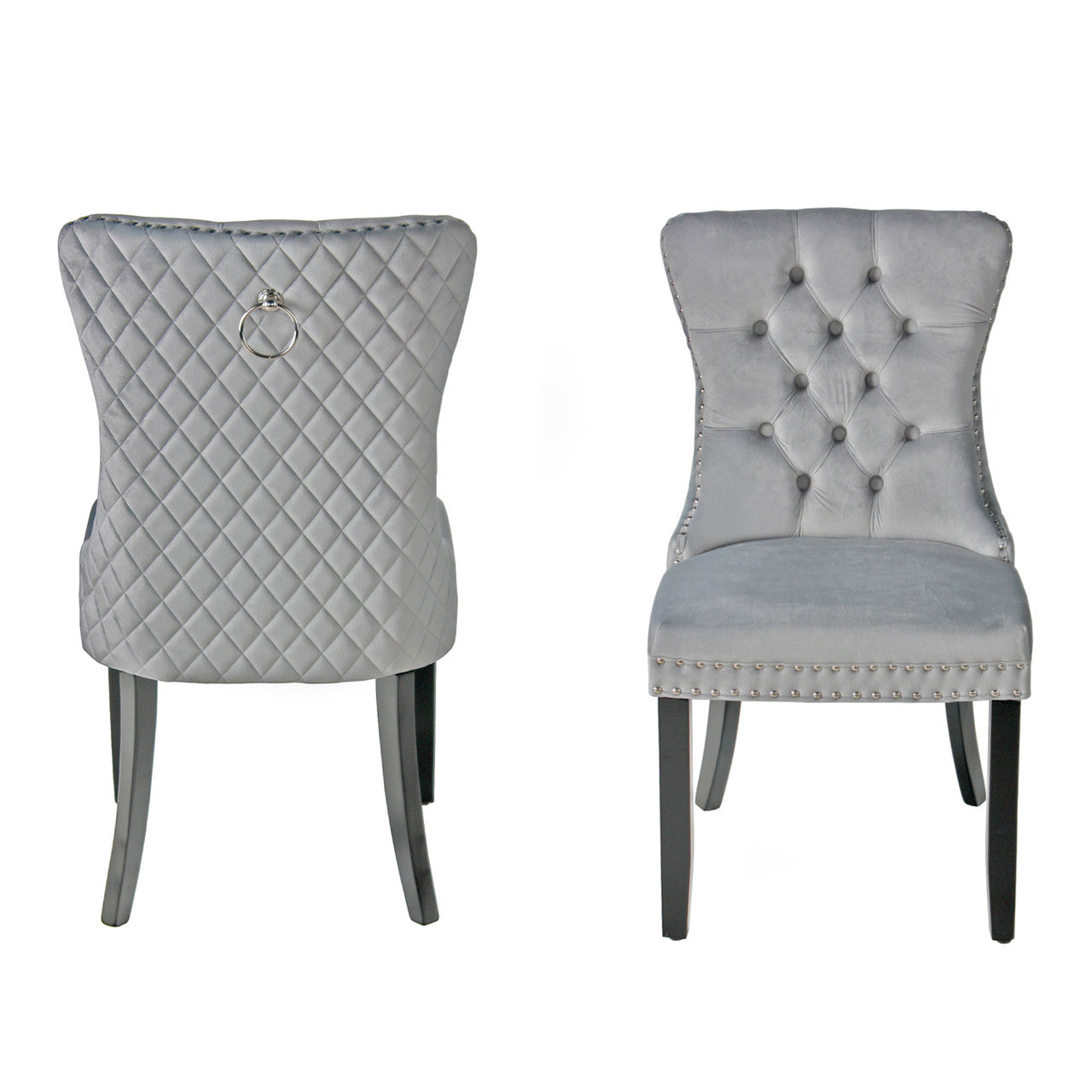 Go Green Woods Sofia Velvet Upholstered Tufted Dining Chair Set
