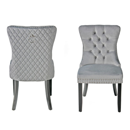 Go Green Woods Sofia Velvet Upholstered Tufted Dining Chair Set